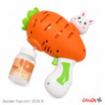 تفنگ حباب ساز کودک طرح هویج و خرگوش مدل Bubble Radish - تصویر 2