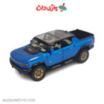 ماکت فلزی هامر ev سقف شیشه رنگ آبی