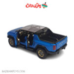 ماکت فلزی هامر ev سقف شیشه رنگ آبی - تصویر 2