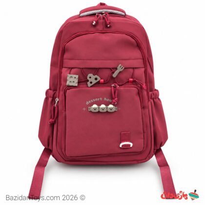 کوله پشتی دخترانه مدرسه | کیف دانش آموزی جادار و چند جیب +7