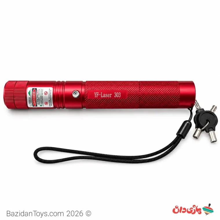 لیزر سبز 303 مدل YF-Laser با افکت نقطهای و بدنه فلزی