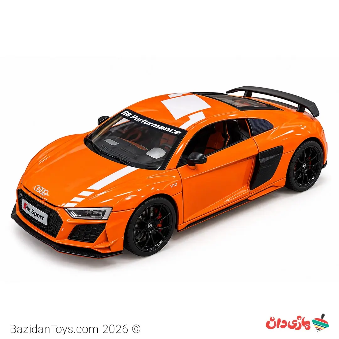 ماکت ماشین آئودی R8 نارنجی مدل Performance